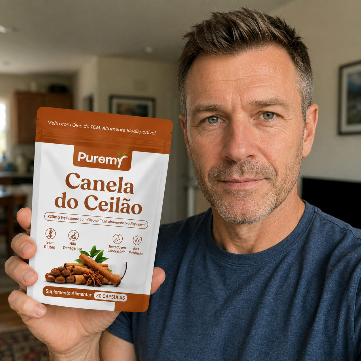Cliente Puremy com o produto