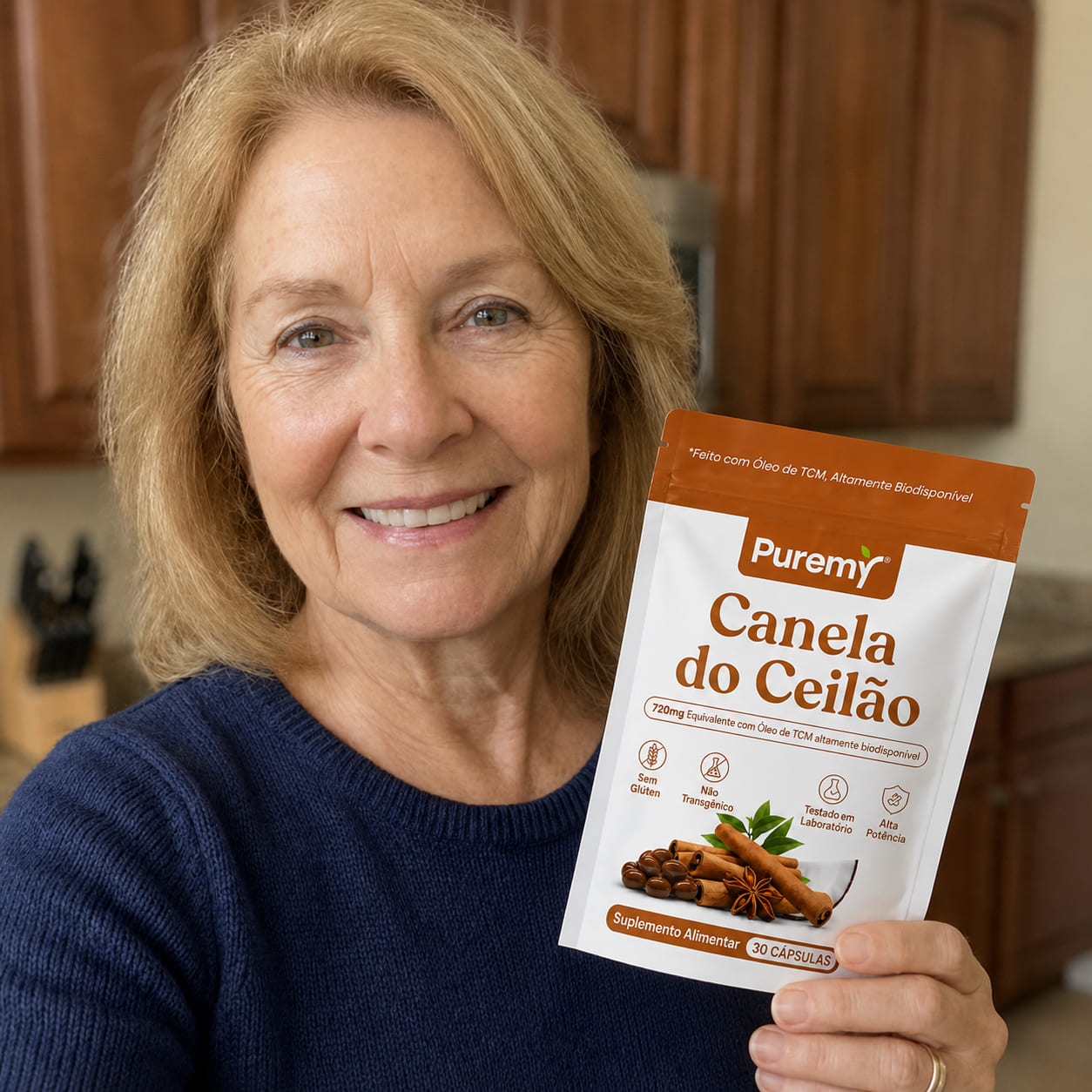 Cliente Puremy com o produto