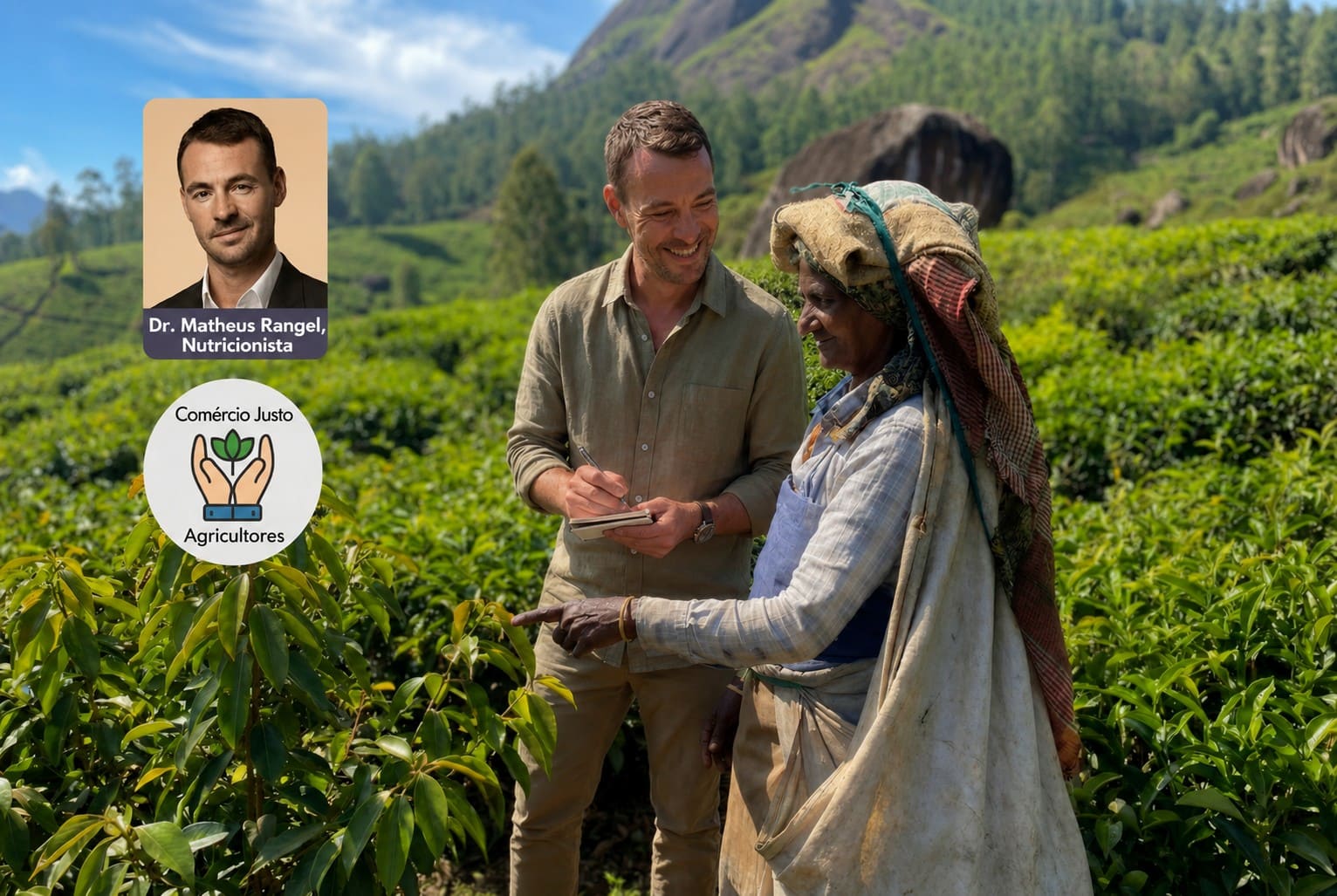Agricultores na plantação de canela no Sri Lanka